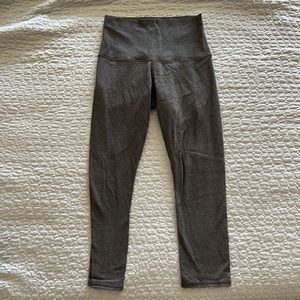 Grey high waisted lulu capris size 4